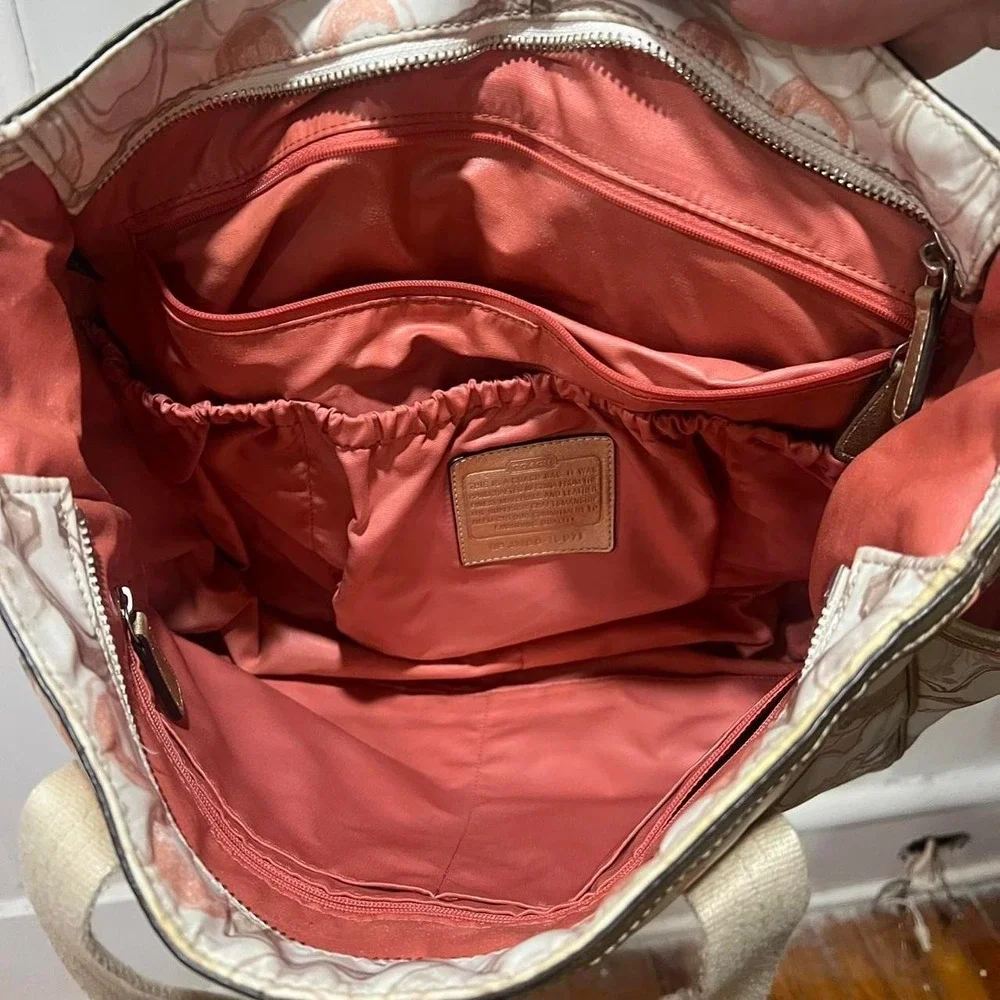 y2k 2000s Coach Signature Cs Monogram Diaper Shoulder Bag / Handbag